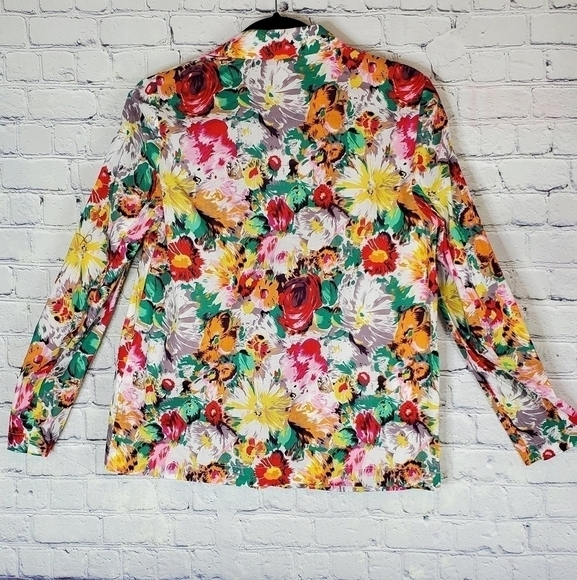 BRIGHT Floral 100% Cotton Lightweight Blazer in Size Small from Anthropo… - Picture 8 of 9